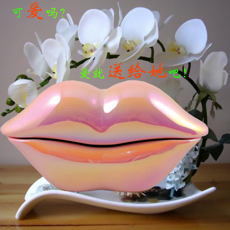 Яркий розовый красный телефон в форме губ новый телефон губы телефонные поделки