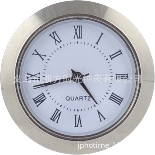 [Crafts accessories-inlaid Watch head] wrought iron crystal plastic metal hour Watch liner movement 38MM