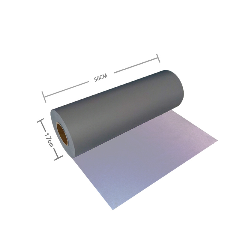 Reflective silver reflective gray adhesive lettering film PU bright silver reflective thermal transfer film reflective dark gray lettering film