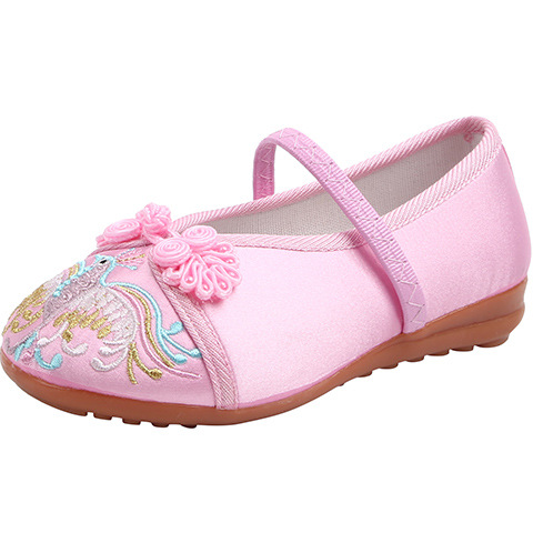Factory direct children's embroidered shoes Hanfu shoes girls little girls costume baby old Beijing cloth shoes dance shoes