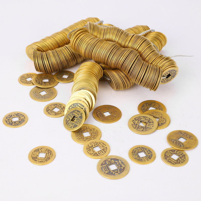 Copper five emperor money six emperor money ten emperor money brass antique small copper 2.4cm brass manufacturers wholesale