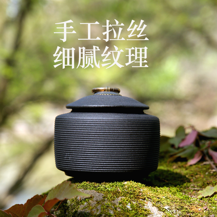 Кросс-бордерная новая стильная керамическая банка для чая с ручной росписью, герметичная банка для хранения домашних животных, модный простой дизайн