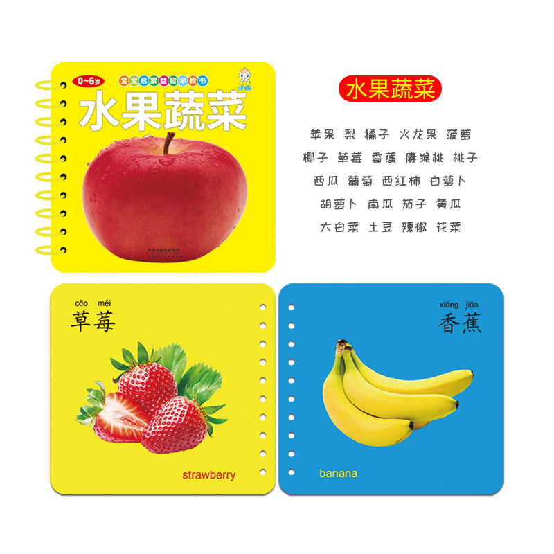 Children's literacy card 0-6 years old baby Enlightenment puzzle early teaching baby children's book cognitive book toys