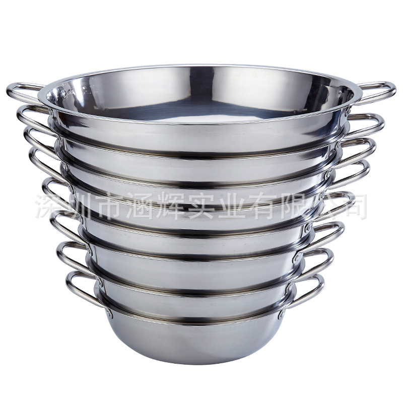 Yuanyang Pot 304 Stainless Steel Two-flavor Pot Thickened with Lid 2-compartment Hot Pot Basin Shabu Pot Special Pot for Induction Cooker