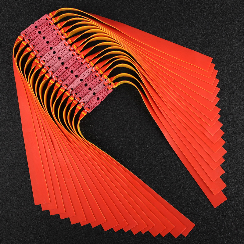 1.0mm flat rubber band thickened rubber band elastic high elastic leather anti-freezing pull-resistant slingshot two-color rubber band set