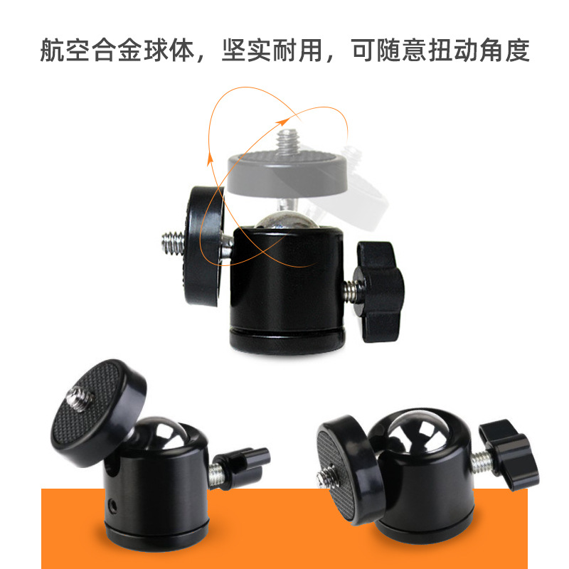 Wholesale tripod photography accessories universal hot boots small pan-tilt live light stand rotating 360-degree metal pan-tilt