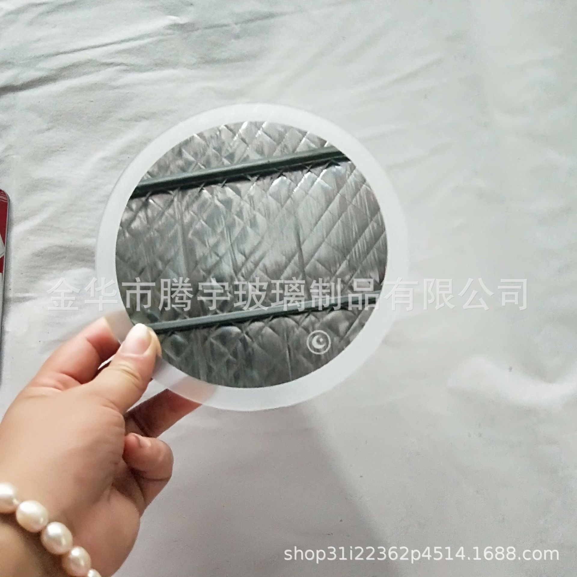 Round Glass Lens Edge Processing Bathroom Cosmetic Lens Single-Sided Cosmetic Lens Cutting Flat Glass Lens