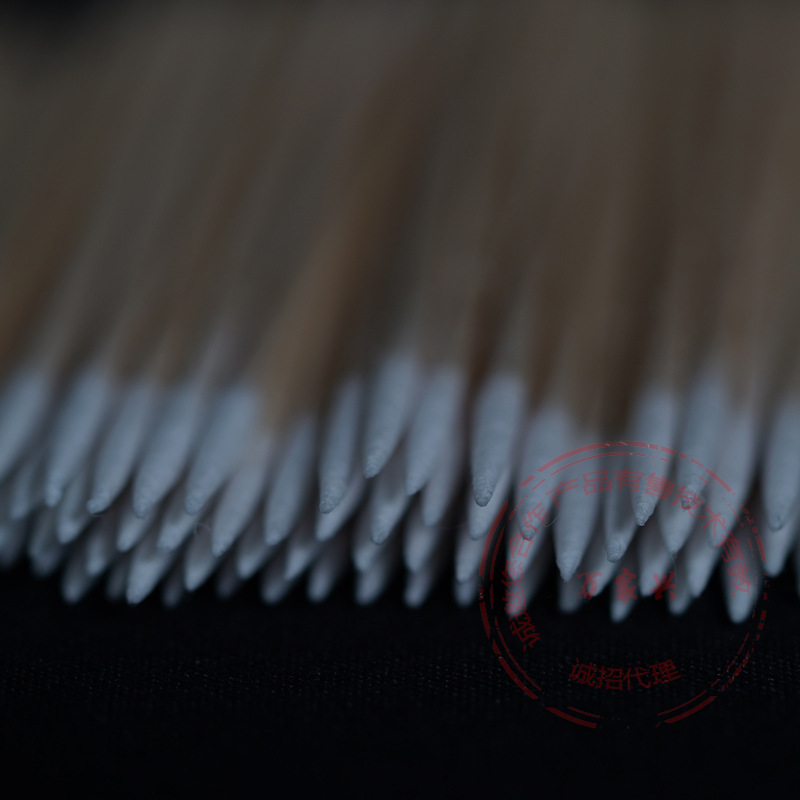 Disposable Tattoo Cotton Swabs with Pointed Tips, Small Head, Fine Tip, Wooden Single-Head Sticks, Small Cotton Swabs, Eyeliner Sanitary Swabs