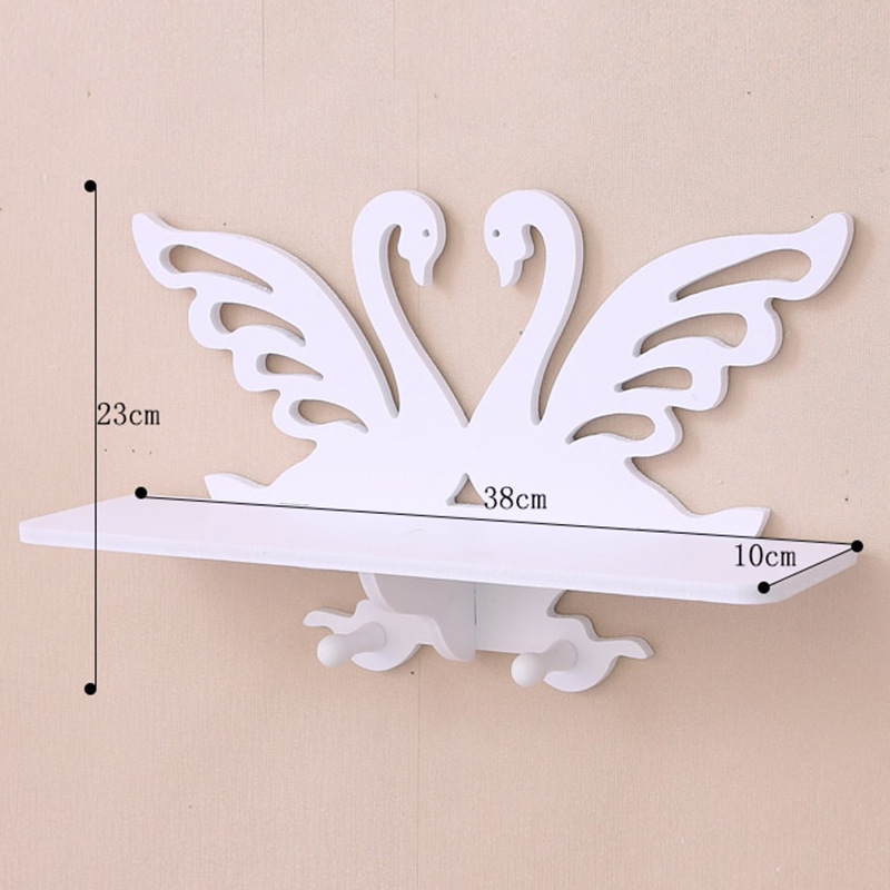 Modern minimalist wall shelf wall hanging decoration creative Hollow swan partition wall shelf