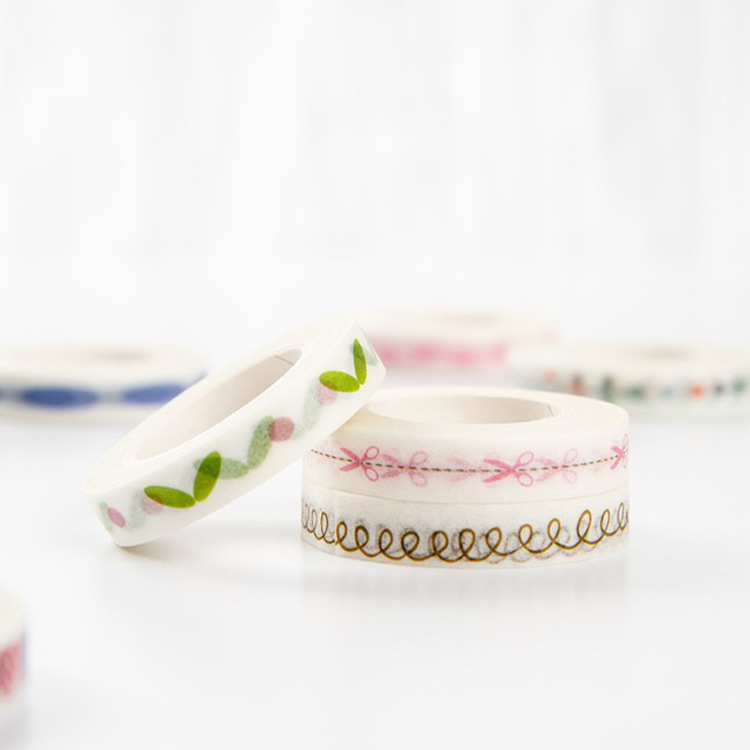 Practical Diary, Fine Dividing Line and Paper Tape, Handbook Border Decoration, Fresh Narrow Edge Version, Writeable Stickers