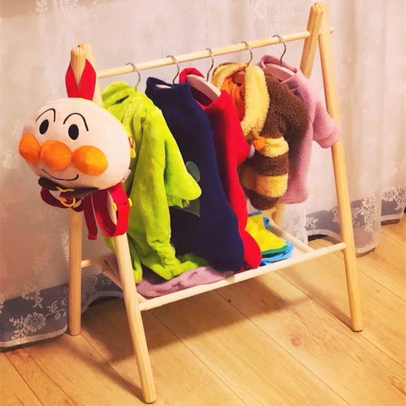 Cross-Border Solid Wood Pet Coat Rack, Portable Storage Rack, Floor-Standing Cat and Dog Wardrobe, Simple