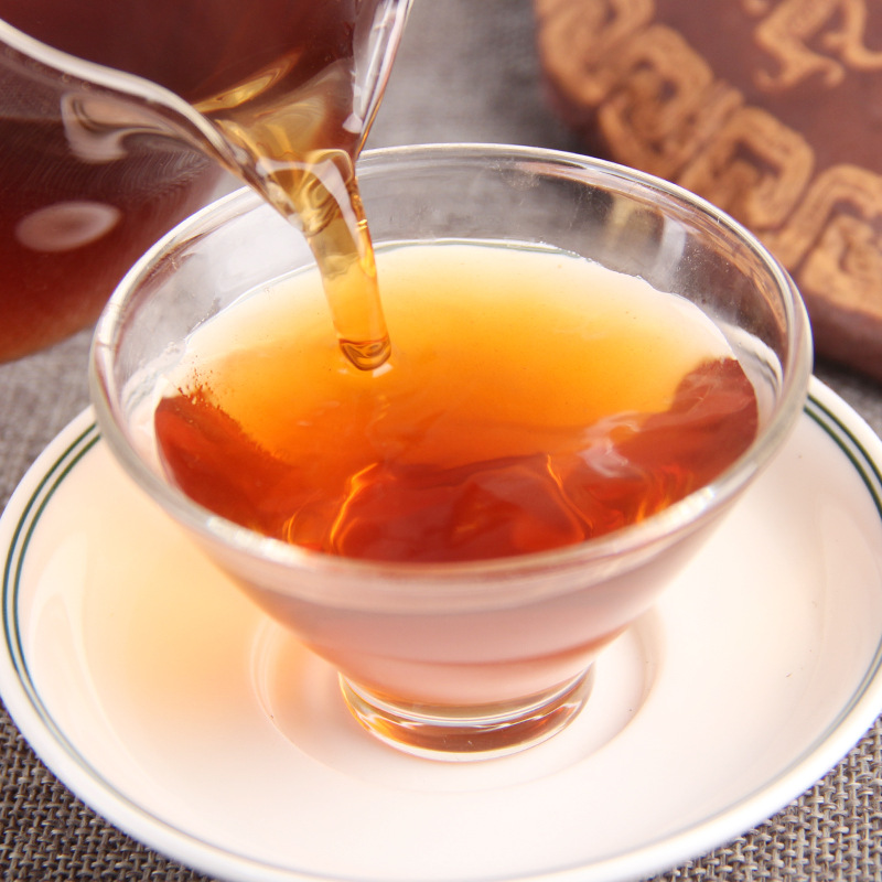 Wholesale old pu'er Menghai Chen Yun cooked tea Pu'er tea cooked tea Yunnan specialty 7 cakes whole bamboo shell pack