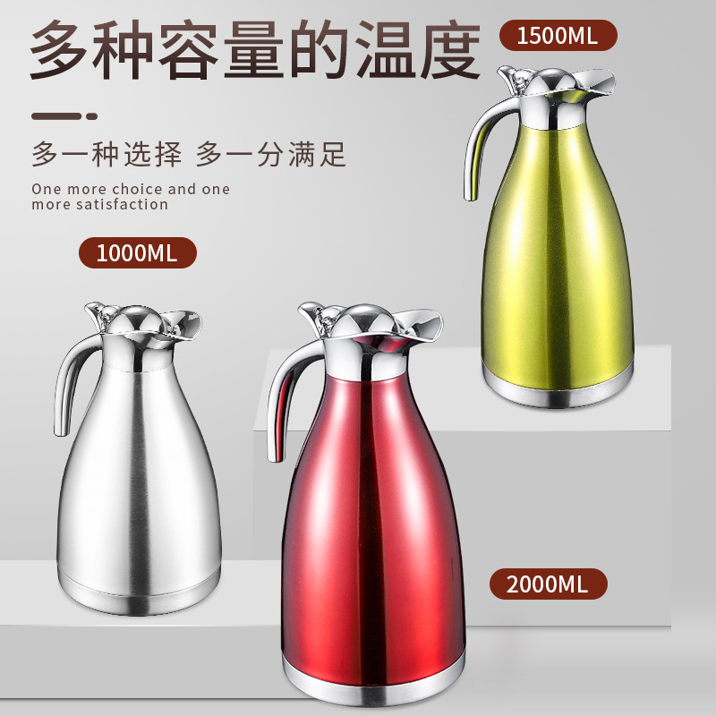 304 stainless steel Vacuum Thermos commercial household double-layer hot water bottle hot water bottle thermos bottle printable gift