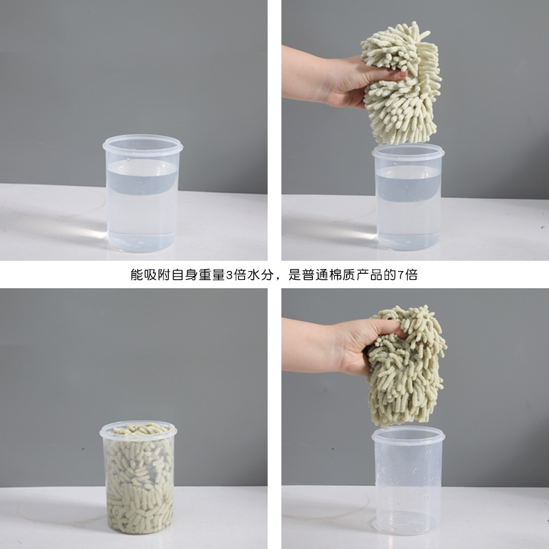 Hot Selling Quick-Drying Hangable Absorbent Kitchen Towel Creative Cartoon Embroidered Chenille Hand Towel Factory Direct Sale