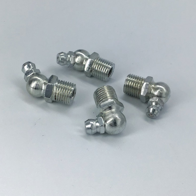 Manufacturers GB silver white galvanized grease nozzle straight grease nozzle bent nozzle 45 degrees 90 degrees Grease Gun Machine Tool Engineering accessories