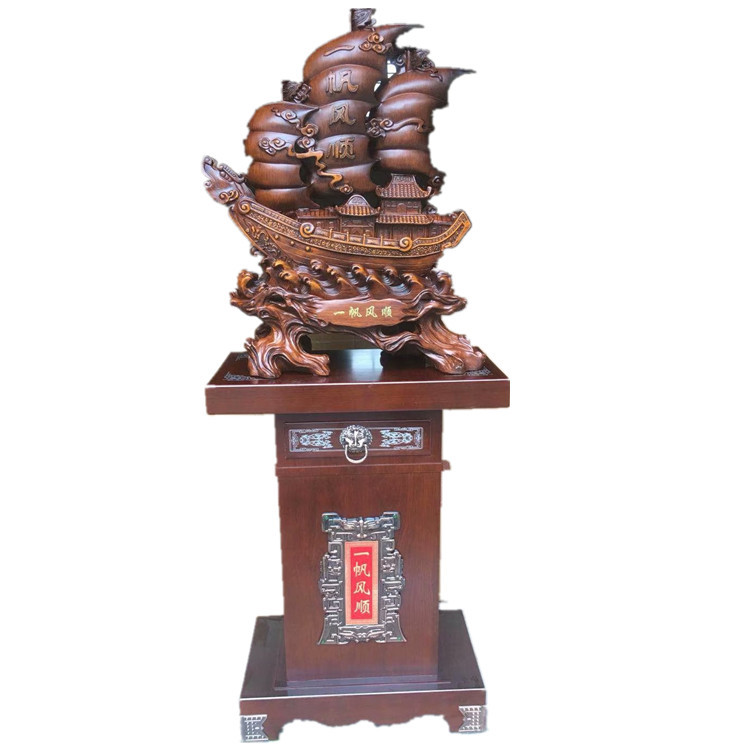 Smooth sailing boat dragon boat resin crafts ornaments feng shui office opening decoration gifts