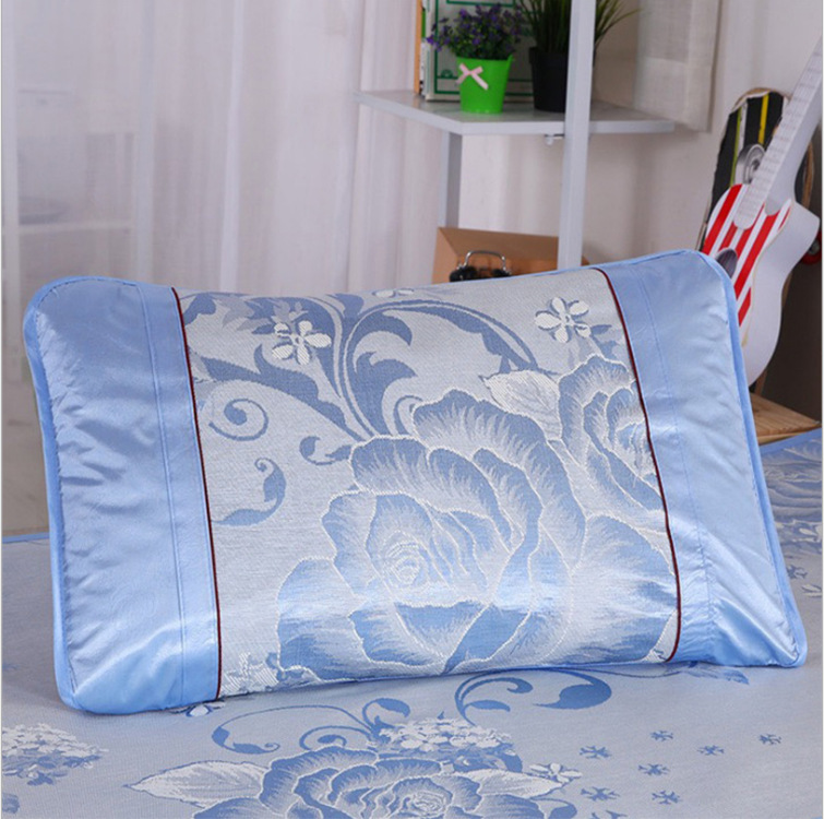 Summer Ice Silk Pillowcase Single Student Dormitory Construction Site Double Ice Silk Foldable Pillowcase