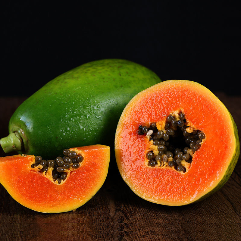 Guangxi Red Heart Papaya Fresh Fruit 5kg Full Box Free Shipping Seasonal Green Papaya Milk Rock Candy Heart Fei Leizhou