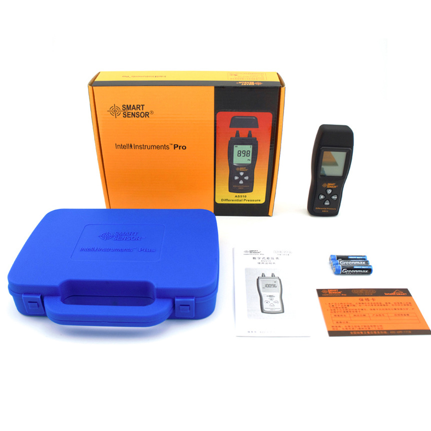 Xima As510 Differential Pressure Gauge Digital Display Differential Pressure Meter Handheld Micro-Pressure Gauge Barometer Detector