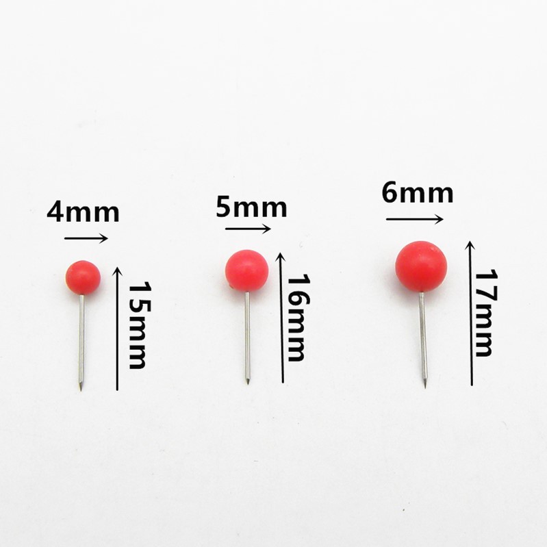 Цветные пластиковые булавки из нержавеющей стали, многогранные булавки для канцелярии