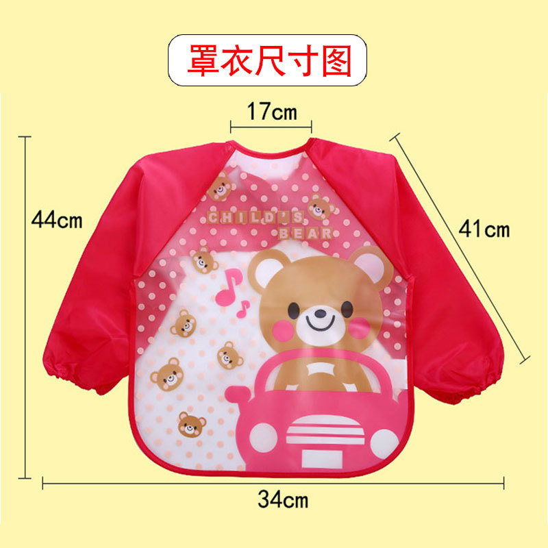 A generation of children's overalls wear foreign trade long sleeve waterproof baby eating bib Amazon painting clothes