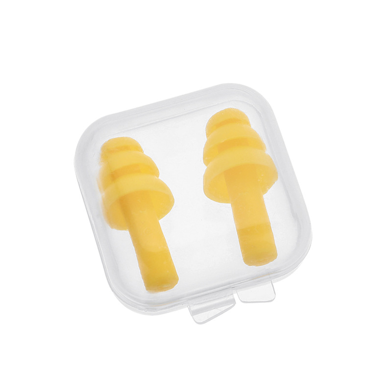 Swimming Waterproof Silicone Earplugs Factory Christmas Tree Type Anti-Noise Soundproof Earplugs Student Learning Noise Reduction Earplugs