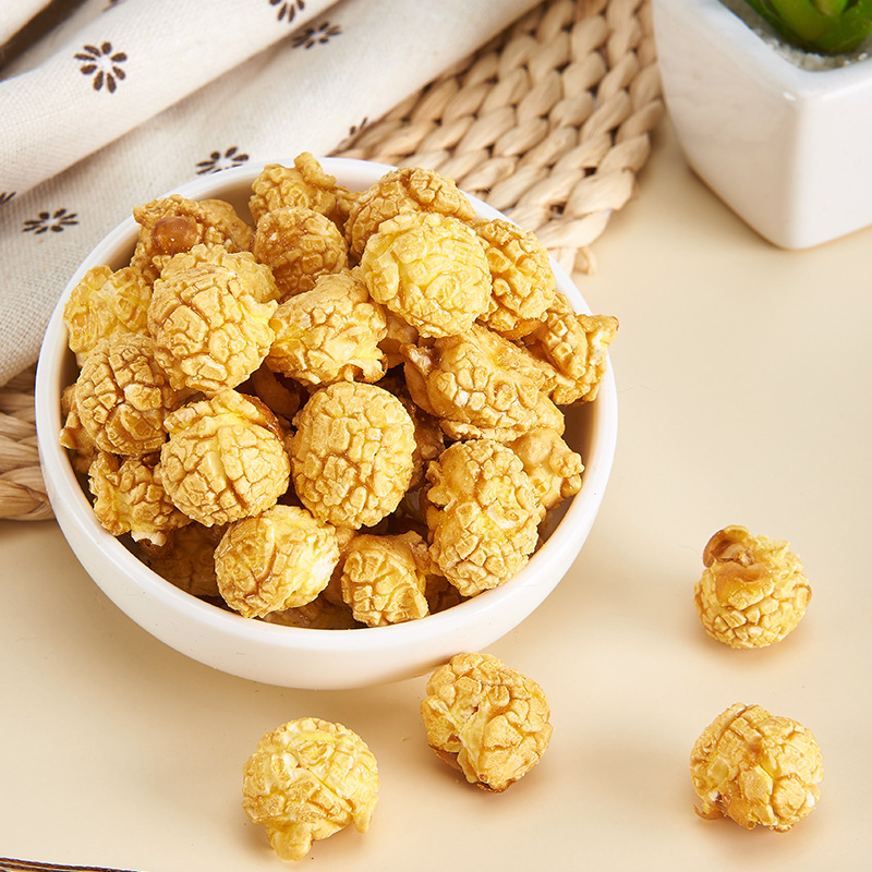Cream caramel flavor ball popcorn 120g puffed food leisure snack Corn Flower Cup and other food wholesale