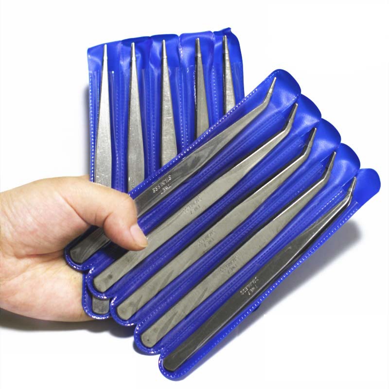 Пинцеты из нержавеющей стали прямые с острым локтем для швейных машин заводские продажи