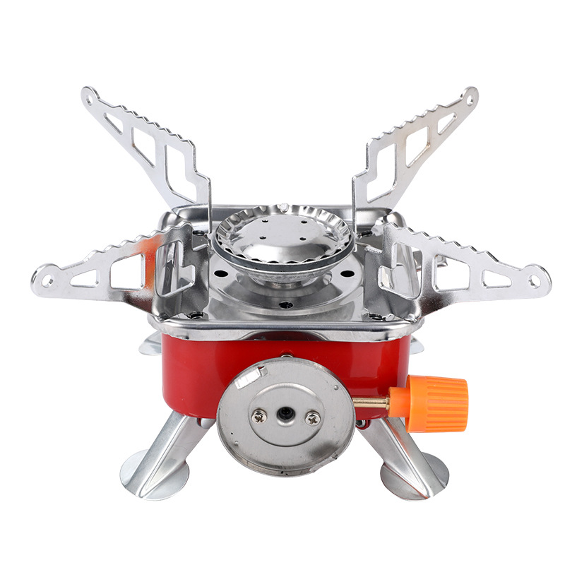 Mini barbecue oven outdoor portable folding small square stove picnic gas tank stove camping card stove factory wholesale
