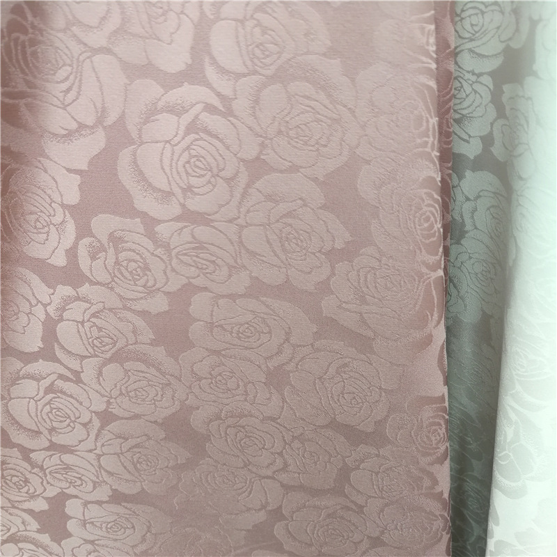 In stock artificial silk Jacquard dark pattern rose pajamas dress cheongsam ancient costume fabric satin Hanfu fabric