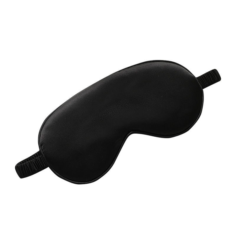 New double-sided artificial silk eye mask sleep elastic travel lunch break eye mask printed aviation eye mask wholesale