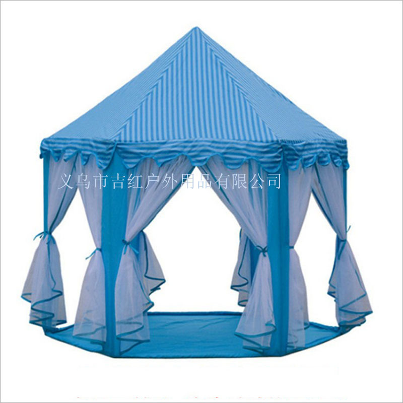 Children's Tent Tulle Hexagonal Tent Treasure Decoration Playhouse Princess Castle Door 140 Diameter 140 Height 140cm