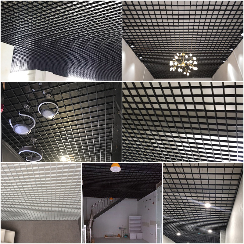 Aluminum Grille Ceiling Material Self-loading Plastic Aluminum Alloy Ceiling Iron Grille Grid Grid Grape Rack Grille Ceiling