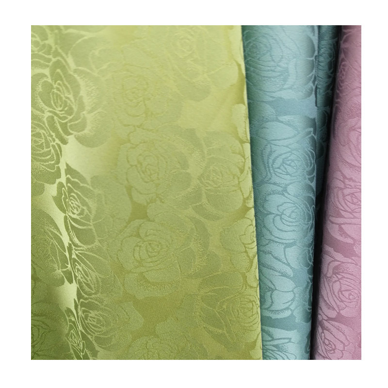 In stock artificial silk Jacquard dark pattern rose pajamas dress cheongsam ancient costume fabric satin Hanfu fabric