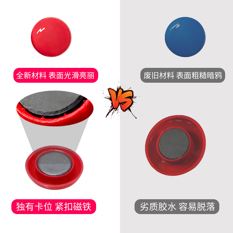 Defu magnetic nail 20mm whiteboard magnet mushroom plastic teaching aids magnetic sheet 2cm strong magnetic particles