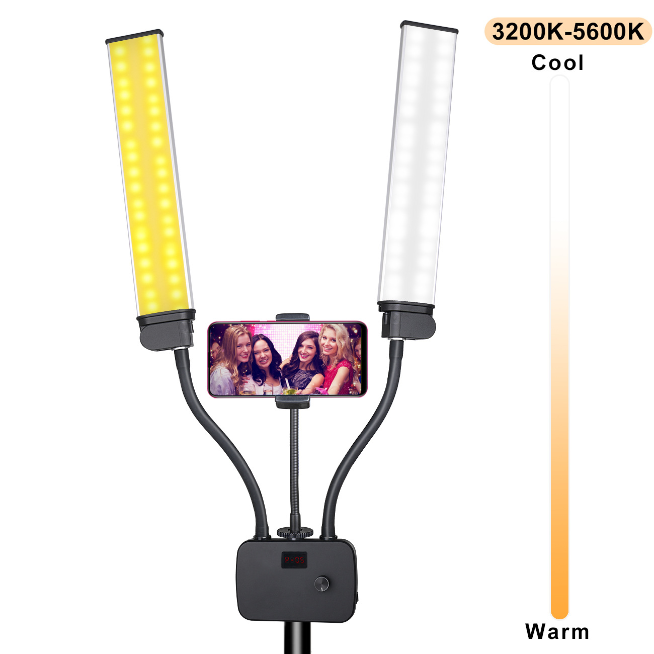 LED Double Arm Photography Selfie Douyin Jewelry Eyebrow Tattoo Beauty Lamp Anchor Special Beauty Rejuvenation Popular Fill Light