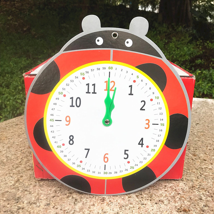 Two-Needle Animal Cardboard Clock Learner Kidsren's Early Education Puzzle Clock Face Clock Model to Understand Time