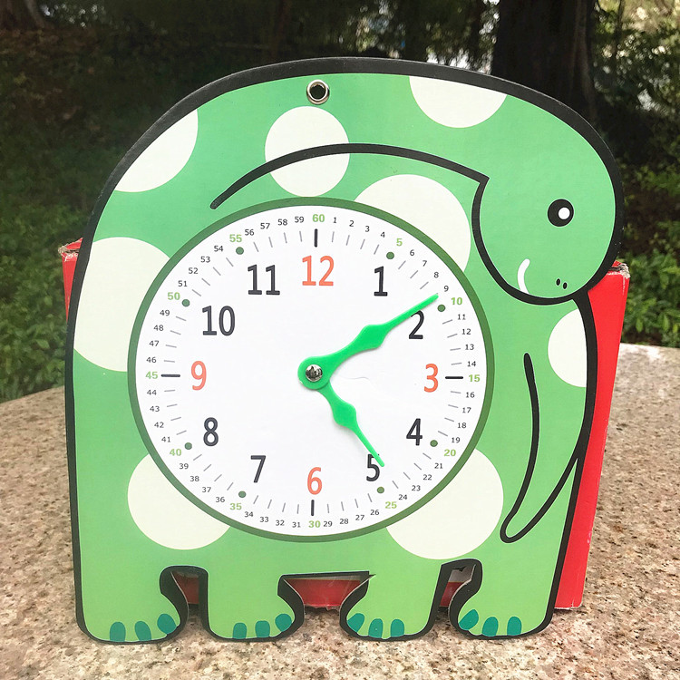 Two-Needle Animal Cardboard Clock Learner Kidsren's Early Education Puzzle Clock Face Clock Model to Understand Time