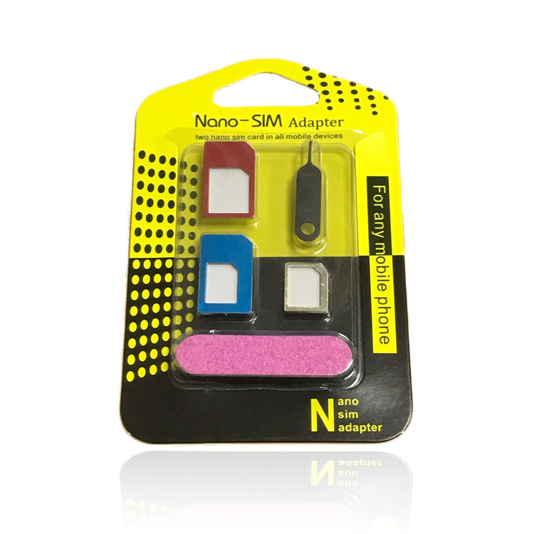 Прямые поставки, в наличии, 5-в-1 металлический держатель для сим-карт