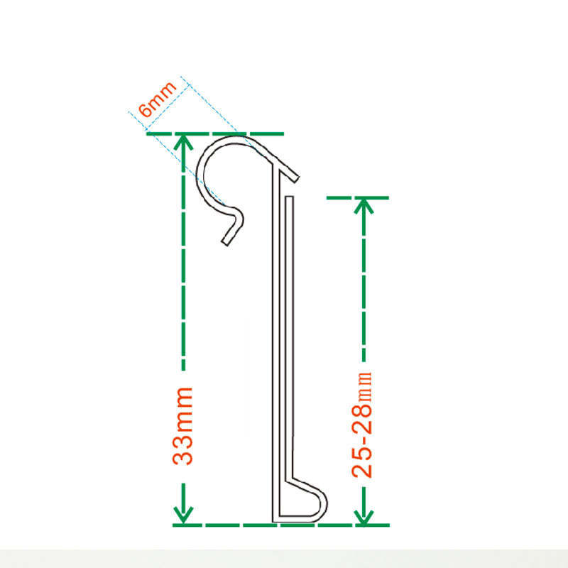 Custom Pvc Price Tag with Thickened Double-Line Hook Label Strip for Market Use