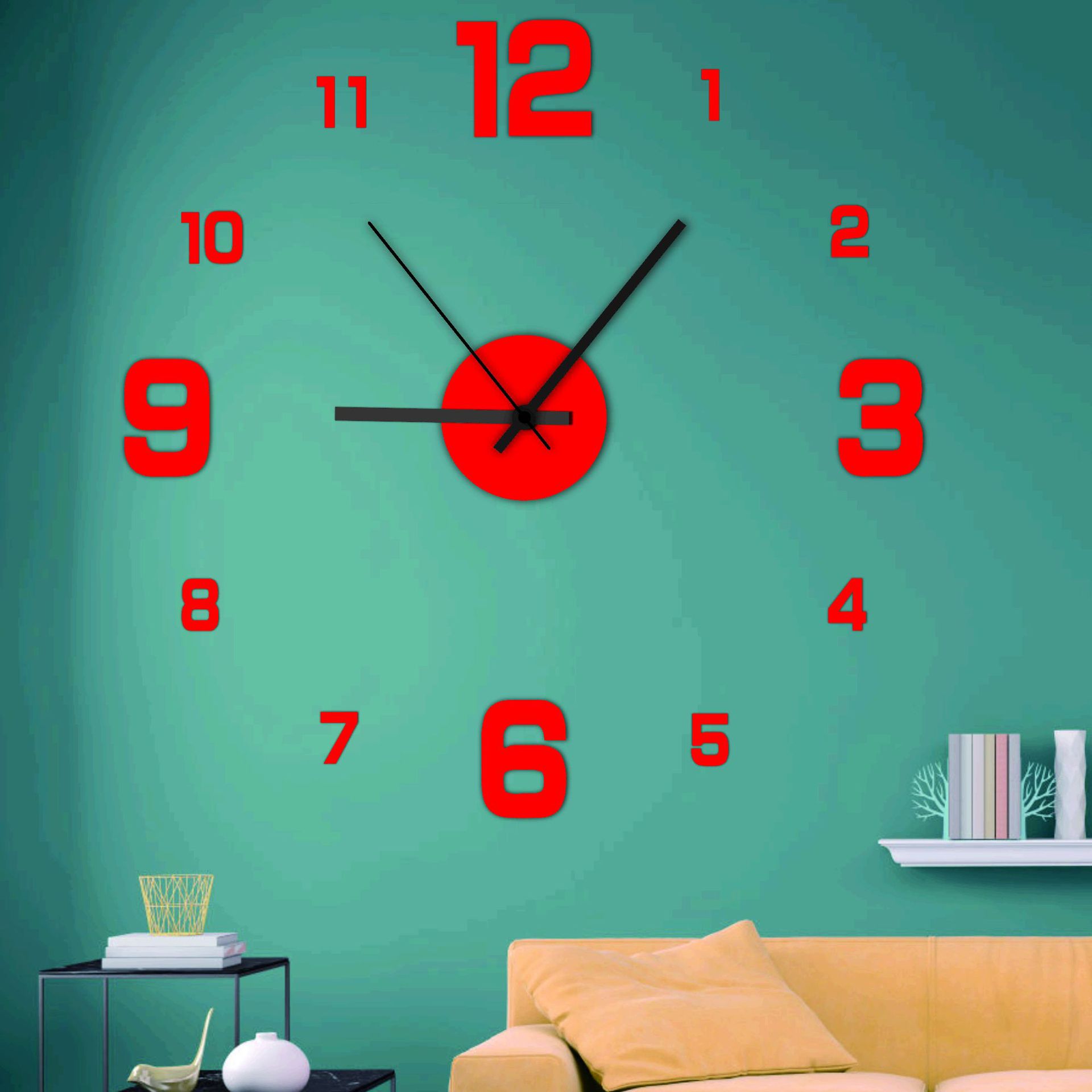 Modern Creative Personalized Model Room Living Room Simple Nordic Beauty Large Pointer Quartz Clock Wall Clock Factory Home Wholesale