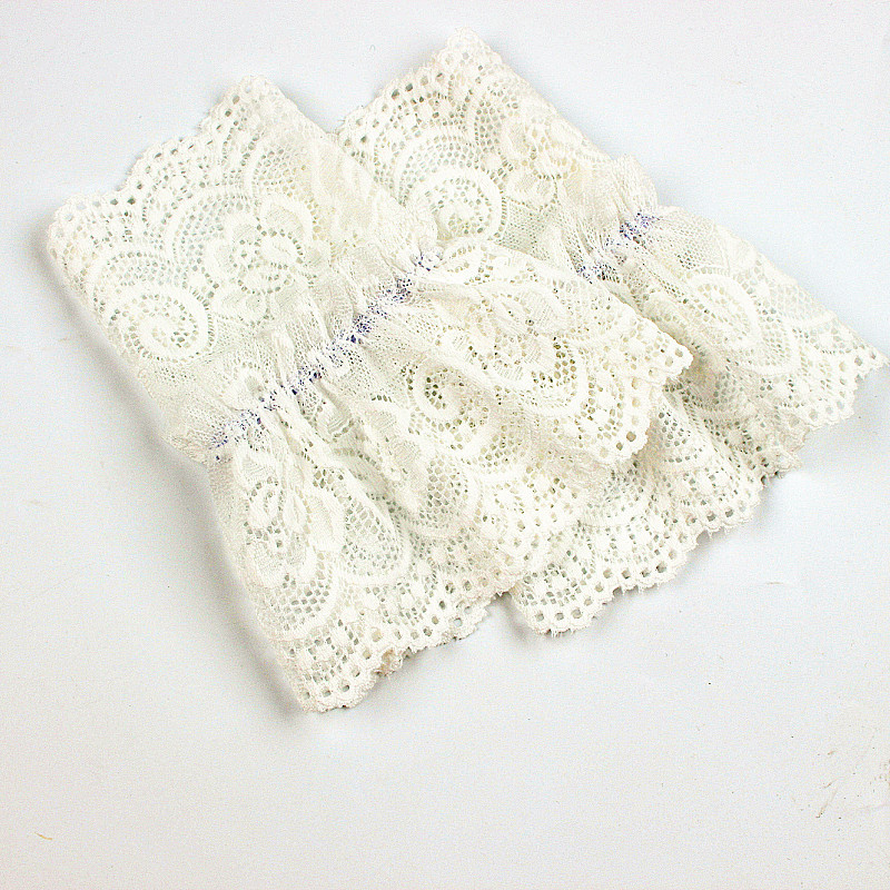 New lace mesh hollow crocheted fake oversleeve women's trendy flared cuff lace fake sleeve wrist sleeve wholesale