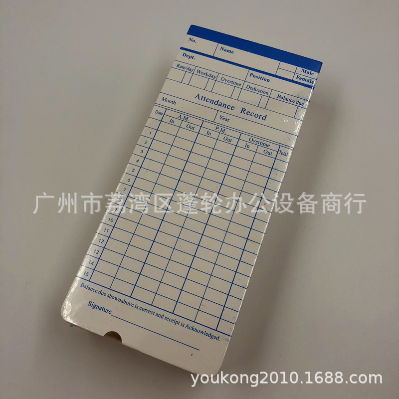 Бумажная карта учета рабочего времени универсальная карта для punch-in машины