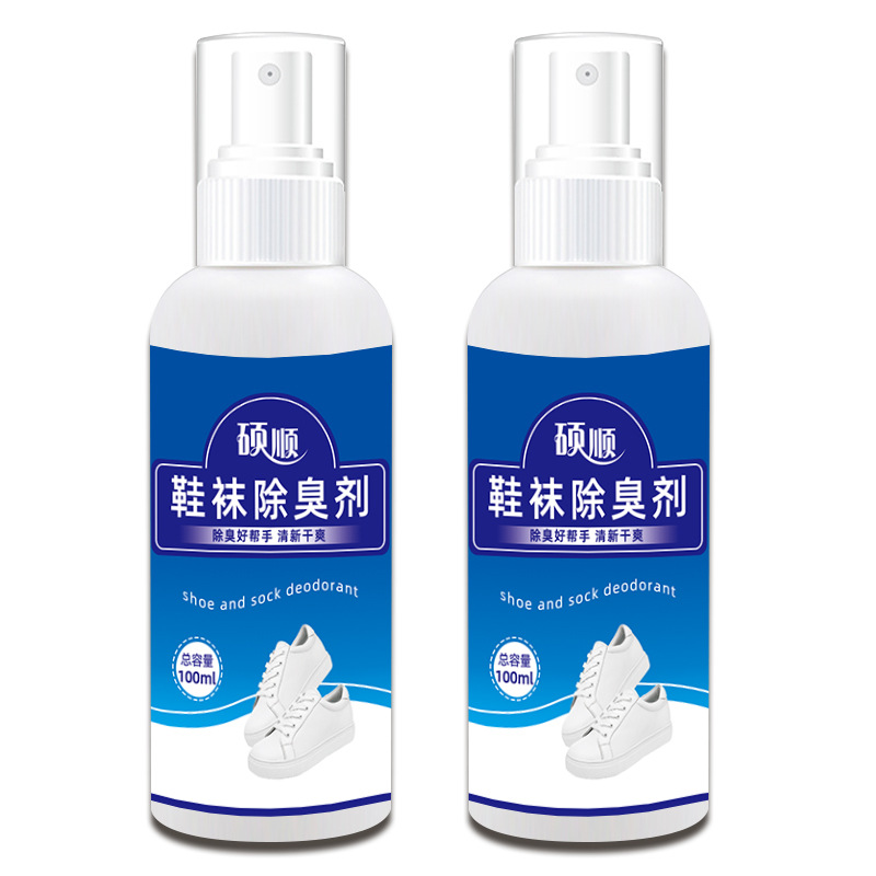 Deodorant for Foot Odor and Shoe Odor, Odor-Removing Spray for Shoes, Anti-Sweat Foot Powder, Antibacterial Plant Fragrance