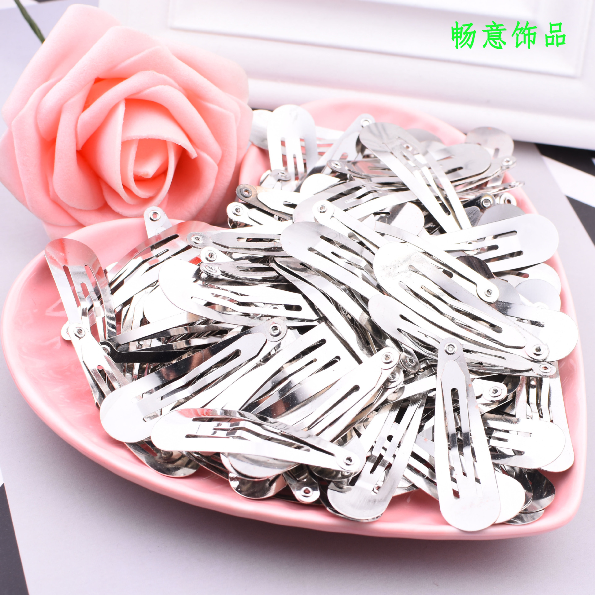 Duckbill Clip Hairpin Square Hairpin DIY Material Water Drop Bb Clip Hair Accessories Side Clip Hairpin Headdress Square Clip Duckbill Clip