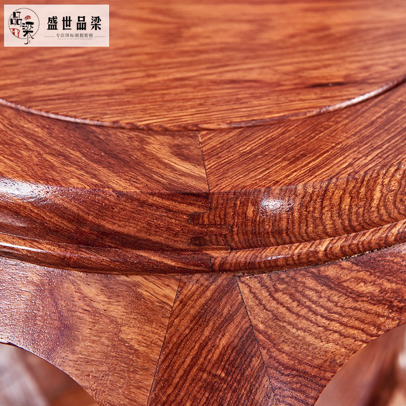 Mahogany Furniture Chinese Style Drum Stool Huali Solid Wood Round Stool Shoe Changing Stool Household Doorway Low Pier Sofa Stool Shoe Testing Stool