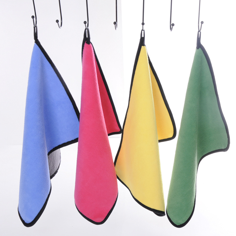 600g coral fleece towel thickened absorbent housekeeping floor waxing towel large cloth square logo