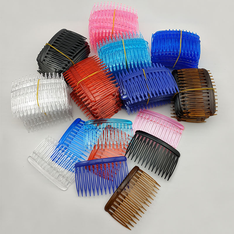 14-Tooth Plastic Hair Comb Manufacturer Wholesale 7*4.5cm Classic Veil Hat Accessories Export Environmentally Friendly Comb