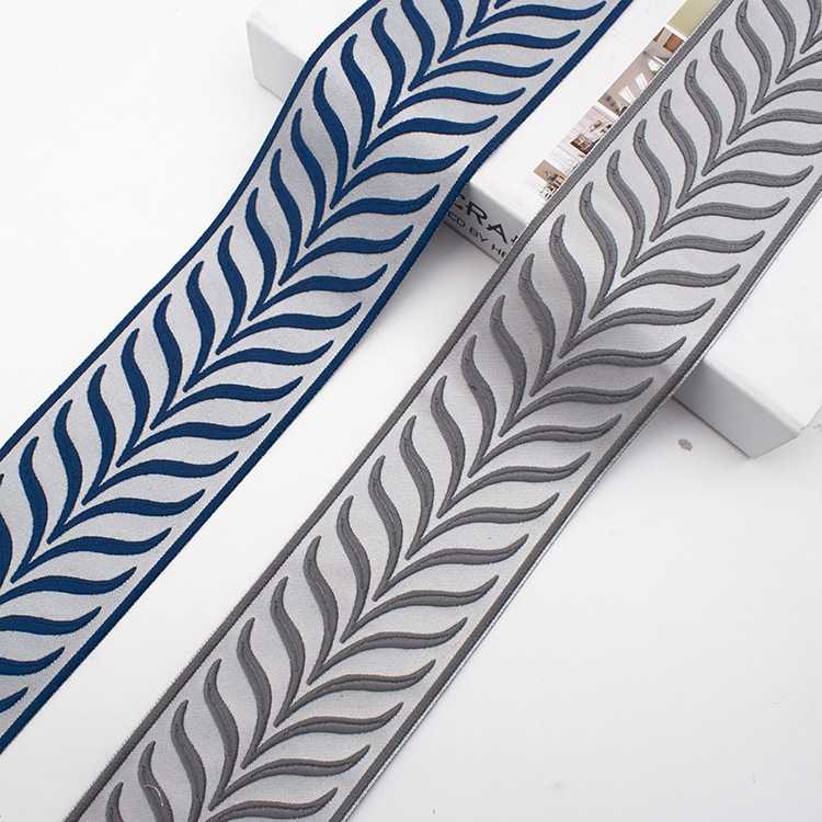 Manufacturers supply polyester curtain lace jacquard finished herringbone shape Korean-style other soft accessories