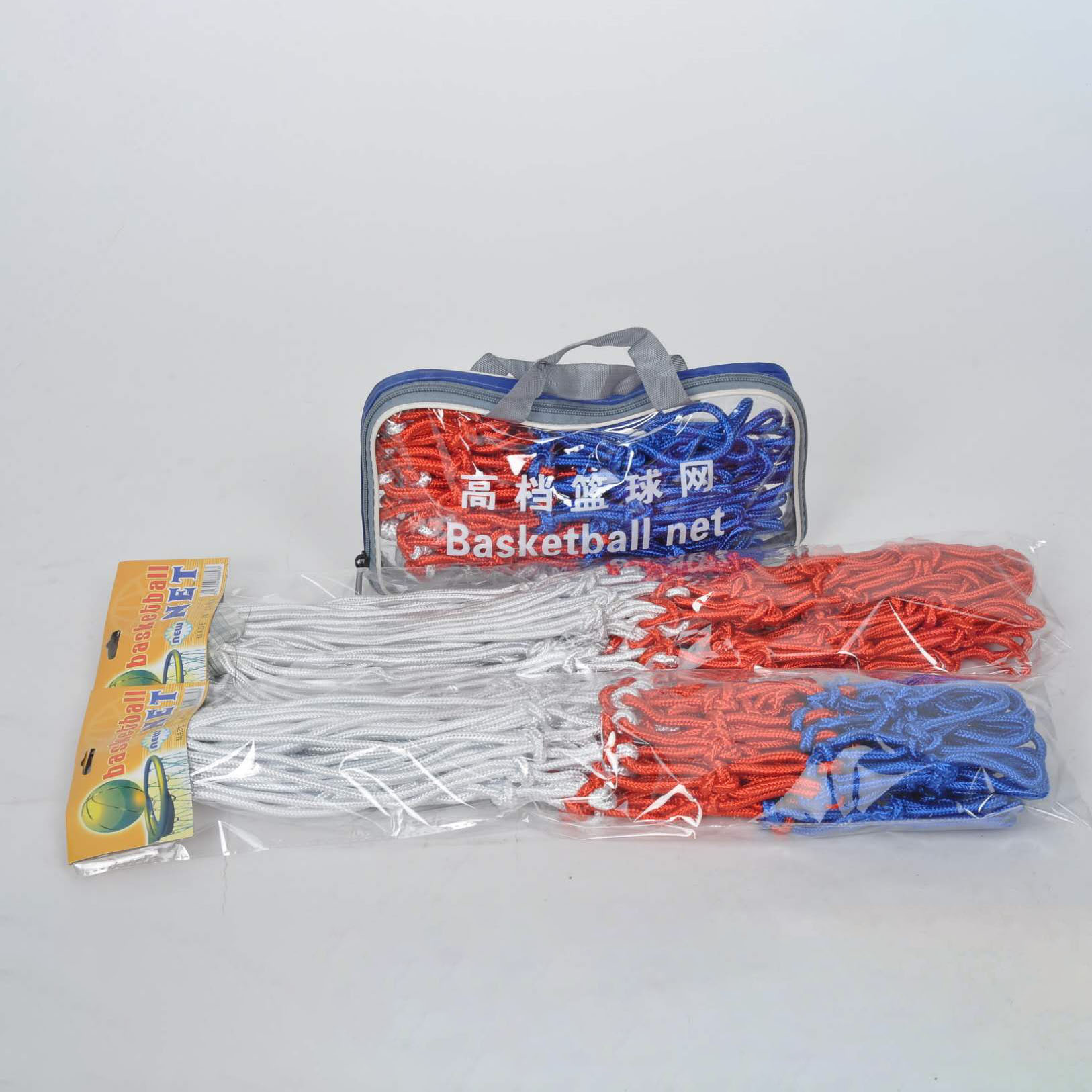 6mm Polyester Bold Basketball Net Three-color Durable Standard Basketball Net Three-color Basketball Rack Net Game Net